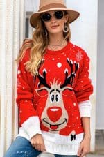 Pull Renne Femme - Vue de Face