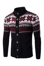 Gilet homme de Noël avec motifs flocons de neige - Rouge