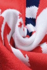 Pull Noël enfant tricoté renne rouge - Détail matière