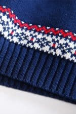 Pull de Noël pour enfant Ours Polaire Bleu et Blanc - Détail