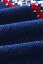 Pull de Noël pour enfant Ours Polaire Bleu et Blanc - Détail Matière
