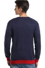 Pull Moche Renne et Pingouin en moto - Vue de dos