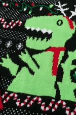 Pull Moche Dinosaure Femme - Détail Dinosaure