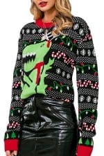 Pull Moche Dinosaure Femme - Porté 3