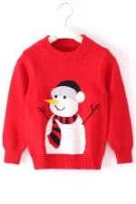 Pull Noël Enfant Bonhomme de Neige