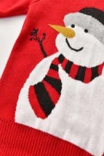 Pull Noël Enfant Bonhomme de Neige - Détail