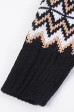 Pull Robe Femme Noire - Détail Manche