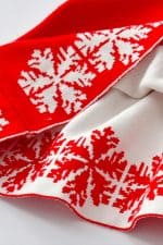 Robe de Noël Rouge Renne et Flocons - Détail