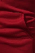 Sweat à capuche Rouge Renne avec Flocons - Détail Poche