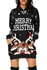 Pull Robe Femme Noire Merry Christmas