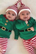 Grenouillère Bébé de Noël Lutin - Porté