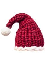 Bonnet de Noël Rouge et blanc en laine fait à la main - Détail 2