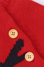 Grenouillère Bébé de Noël Rouge et Grise - Détail 2