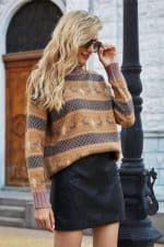 pull jacquard rennes vue de cote