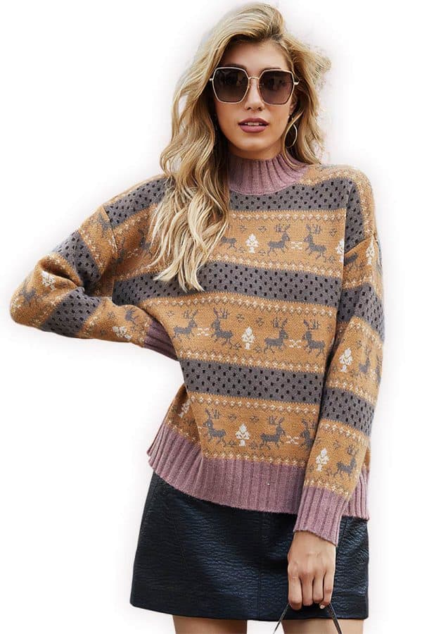 pull jacquard rennes vue de face