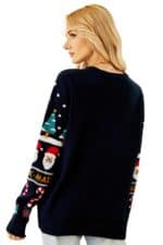 pull noel femme merry x mas vue de dos