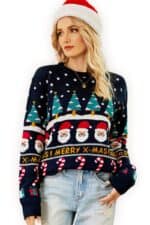 pull noel femme merry x mas vue de face