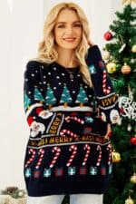 pull noel femme merry x mas vue de face2