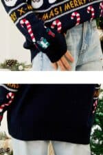 pull noel femme merry x mas vue detaillee