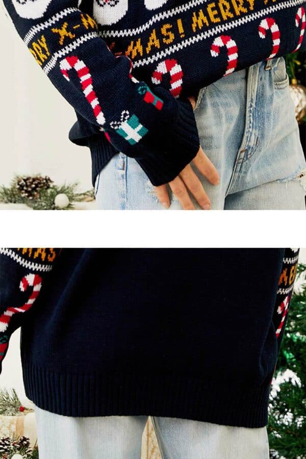 pull noel femme merry x mas vue detaillee