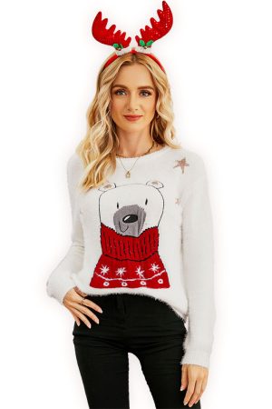 pull ours polaire vue de face