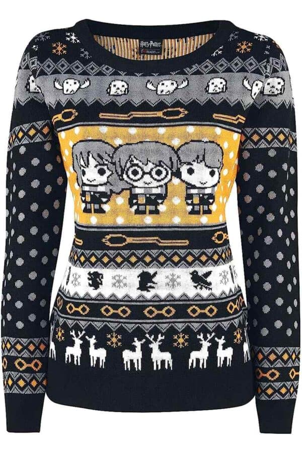 Pull Noel Femme Harry Potter Chibi Multicolore main B07J3HXZWK 0 1.jpg