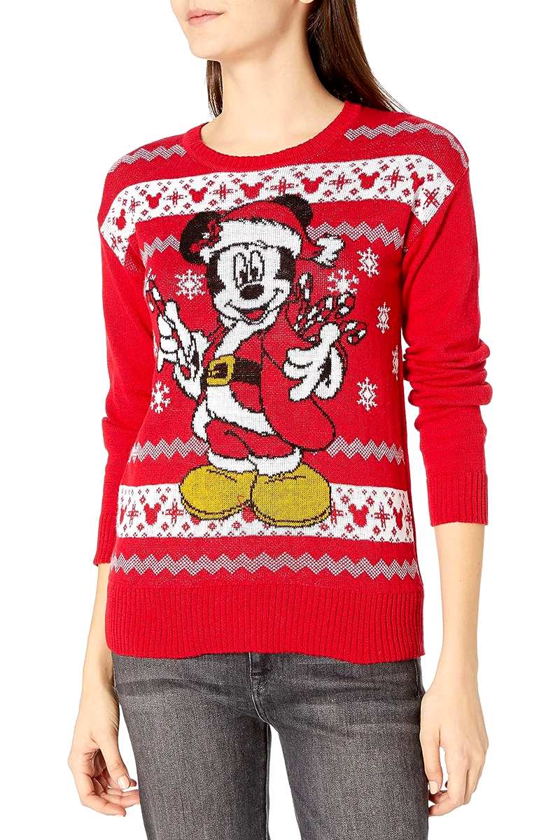 Pull Noël Mickey Mouse femme Rouge ❣️ Collection 2024