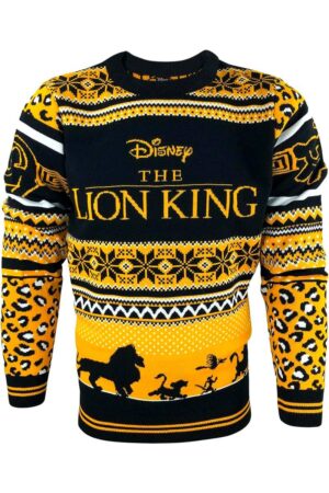 Pull Noel Roi de Lion Jaune Noir main B09H7N64R3 0 1.jpg