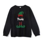 Pull Noir Lutin de Noël homme papa