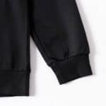 Pull de Noël Noir Famille manche