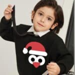 Pull de Noël Pingouin Noir garçon