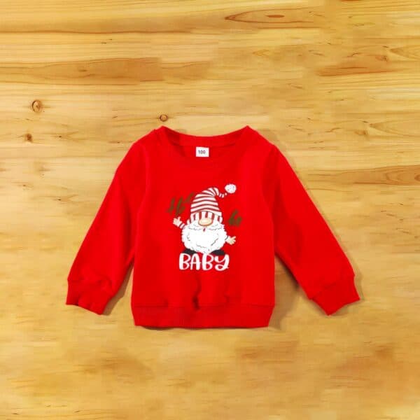 Pull de Noël Rouge Ho Ho Père Noël bébé