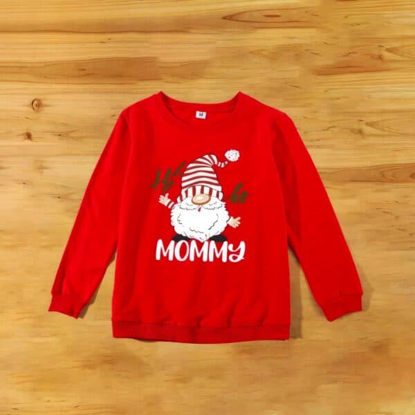 Pull de Noël Rouge Ho Ho Père Noël mama femme