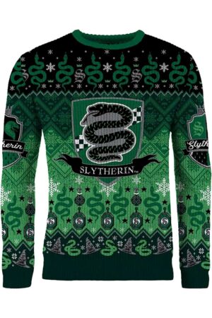 Pull de Noel Serpentard vert Slytherin main B0BHF49PK1 0 1.jpg