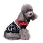 Pull moche chien noir Jacquard vue côté