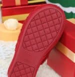 chaussons sapin noel rouge vue semelle