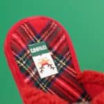 chaussons sapin noel rouge vue talon