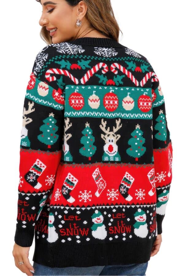 Gilet de Noël Noir Femme