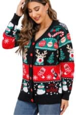 Gilet de Noël Noir Femme