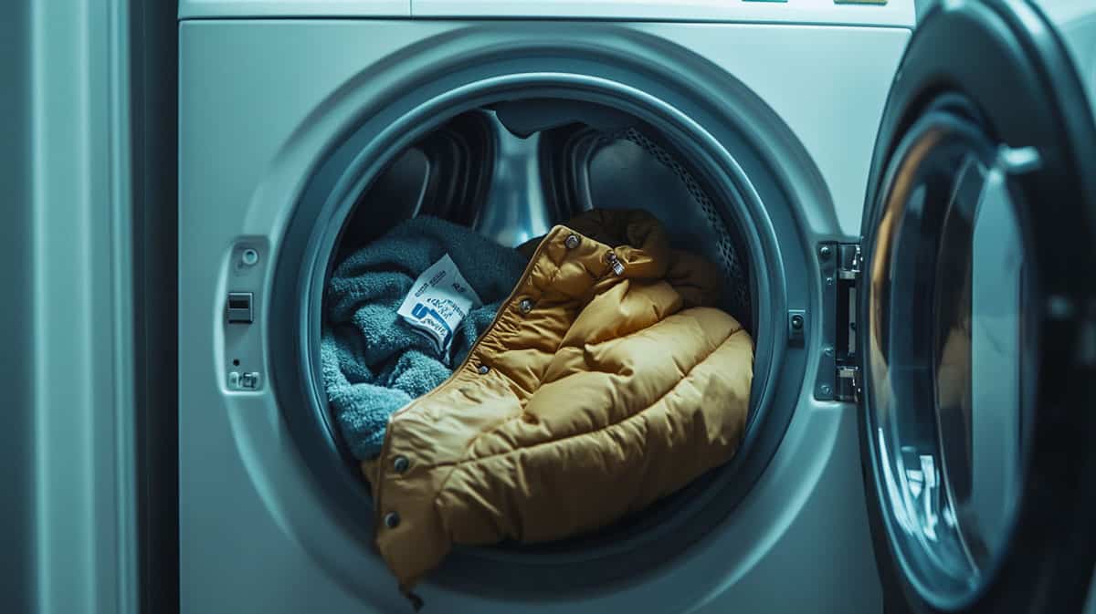 laver doudoune machine