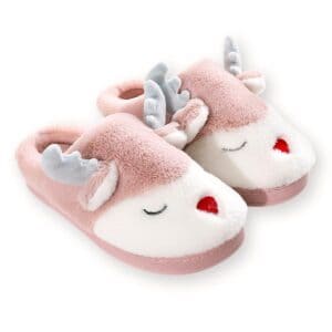 pantoufles rennes noel rose