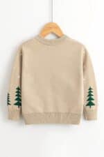 pull enfant belge traineau pere noel vue de dos