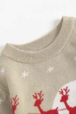 pull enfant belge traineau pere noel vue du col