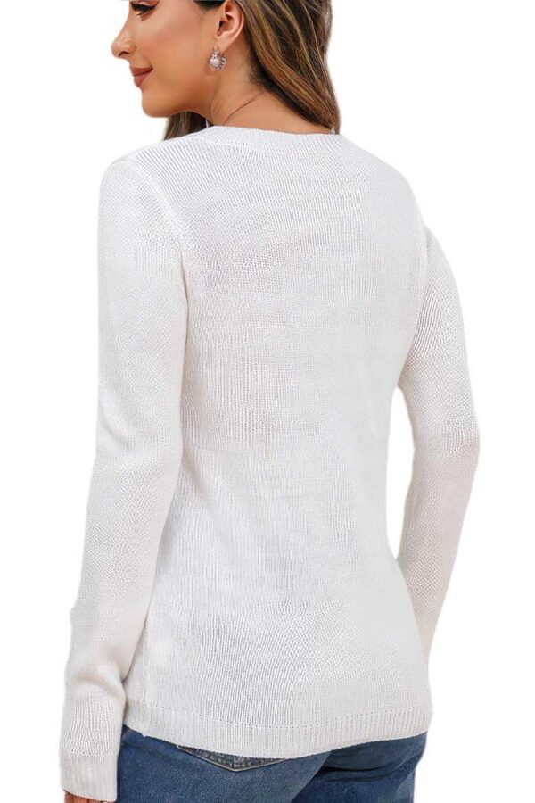 Pull Femme Blanc Reine de Noël