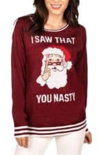 Pull Femme Rouge Père Noël