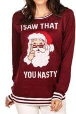 Pull Femme Rouge Père Noël