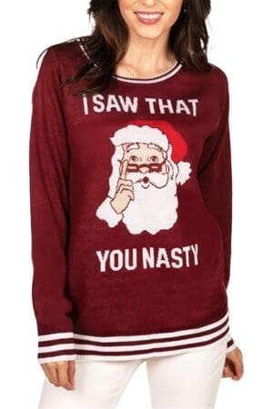 Pull Femme Rouge Père Noël