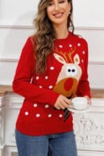 Pull Femme Rouge Rudolph