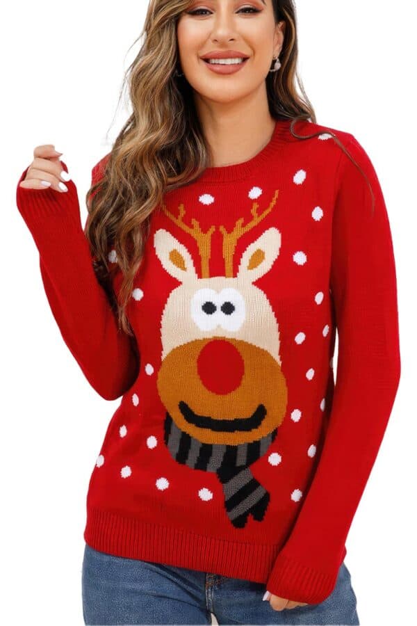 Pull Femme Rouge Rudolph Pull Femme Rouge Rudolph