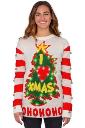 Pull Moche Femme Guirlande Lumineuse